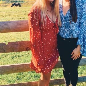 Orange Polka Dot Dress